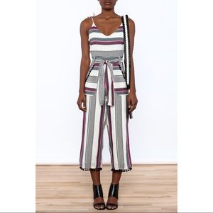 Saylor multi stripe jumpsuit